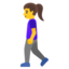 Download Woman Walking emoji, Google style