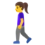 Woman Walking emoji, Google design