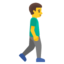 Download Man Walking Facing Right emoji, Google style