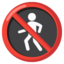 Download No Pedestrians emoji, Google style