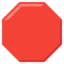 Stop Sign emoji, Google design