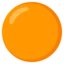 Orange Circle emoji, Google design
