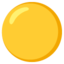 Yellow Circle emoji, Google design