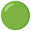 Green Circle emoji, Google design