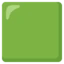 Green Square emoji as drawn by Google
