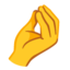 Pinched Fingers emoji, Google design