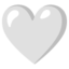 White Heart emoji, Google design