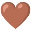 Brown Heart emoji, Google design