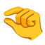 Pinching Hand emoji, Google design