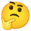Download Thinking Face emoji, Google style
