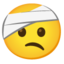 Face with Head-bandage emoji, Google design
