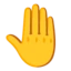 Raised Back of Hand emoji on Android