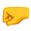 Left-facing Fist emoji, Google design