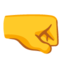 Right-facing Fist emoji, Google design