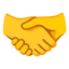 Handshake emoji on Android