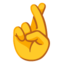 Crossed Fingers emoji, Google design