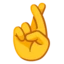 Crossed Fingers emoji on Android