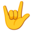 Love-you Gesture emoji, Google design