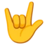 Love-you Gesture emoji on Android