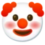 Clown Face emoji, Google design