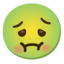 Nauseated Face emoji, Google design