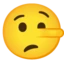 Lying Face emoji, Google design