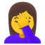 Download Woman Facepalming emoji, Google style