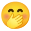 Face with Hand Over Mouth emoji on Android