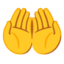 Download Palms Up Together emoji, Google style
