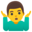 Download Man Shrugging emoji, Google style