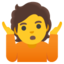 Download Person Shrugging emoji, Google style