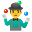 Download Man Juggling emoji, Google style