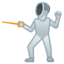 Person Fencing emoji, Google design