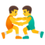 Download Men Wrestling emoji, Google style