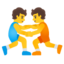 People Wrestling emoji, Google design