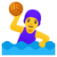 Woman Playing Water Polo emoji, Google design