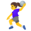 Woman Playing Handball emoji, Google design