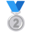 2nd Place Medal emoji, Google design