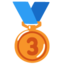 3rd Place Medal emoji, Google design