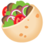 Download Stuffed Flatbread emoji, Google style