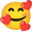 Smiling Face with Hearts on Google