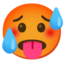 Hot Face emoji, Google design