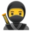 Ninja emoji, Google design