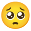 Pleading Face on Google