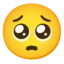 Pleading Face emoji, Google design