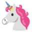 Unicorn emoji, Google design