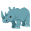 Rhinoceros emoji, Google design