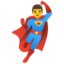 Man Superhero emoji, Google design