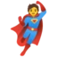 Superhero emoji, Google design