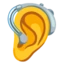 Ear with Hearing Aid emoji on Android